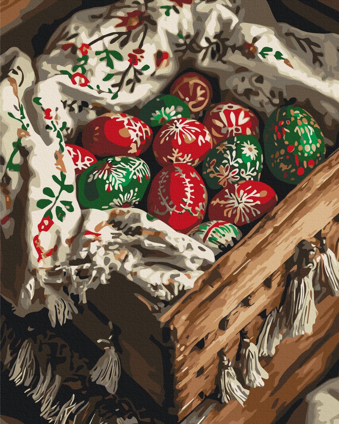 Картина по номерам Brushme Праздничные писанки 40x50 см (BS54295)