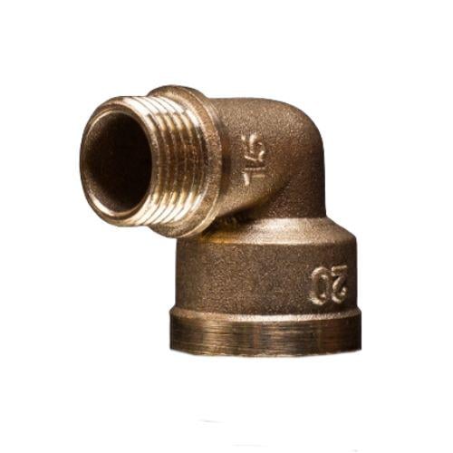Колено переходное Lexline К.0104-В 1/2"Н х 3/4"В усиленное латунь