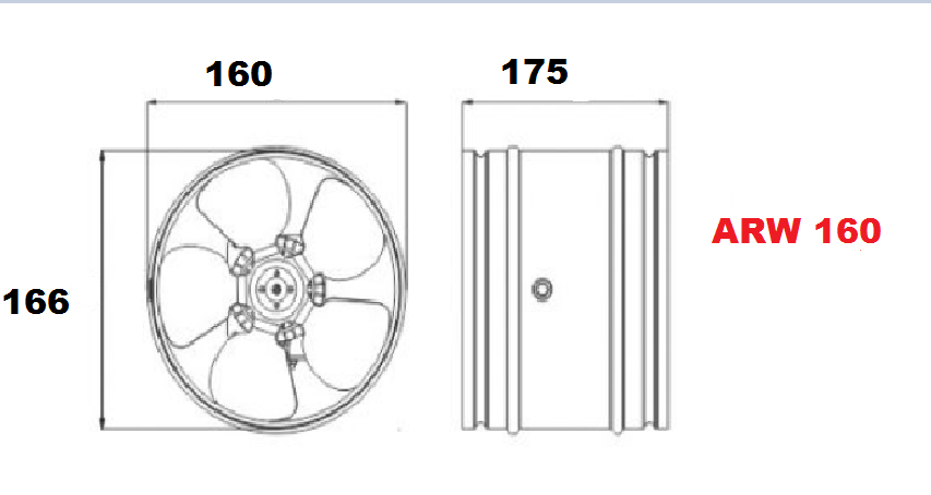 Вытяжной канальный вентилятор AirRoxy aRw 160 (01-101) - фото 6 Вытяжной канальный вентилятор AirRoxy aRw 160 (01-101) - фото 6
