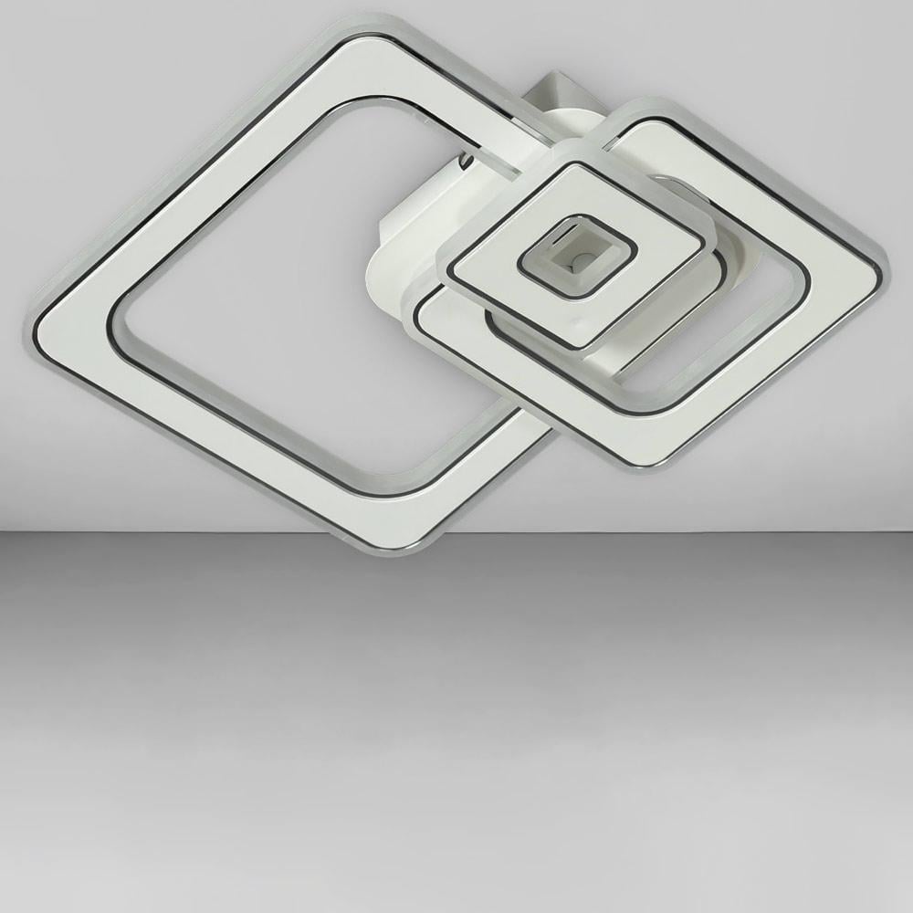 Люстра потолочная светодиодная Lighthouse SY-20484/300 WH/CR 300х300х130 90W Белый/Хром