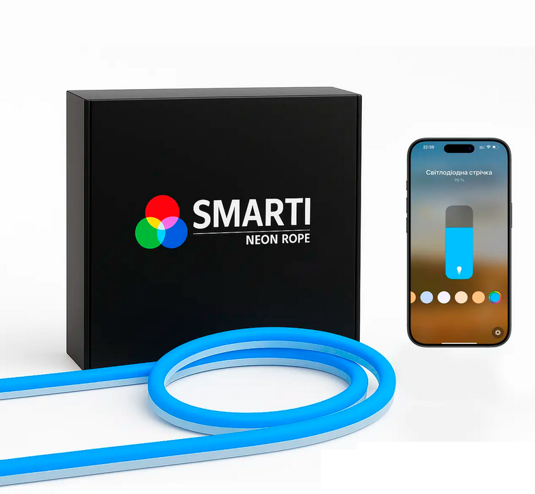 Неоновая лента LED Smarti Neon Rope 5 м RGB Apple HomeKit