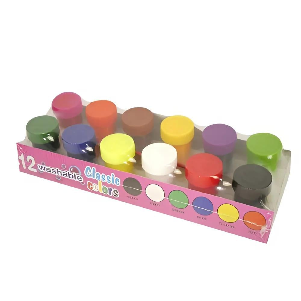 Краски пальчиковые Stenson WW00568ST 12 цветов 20 мл