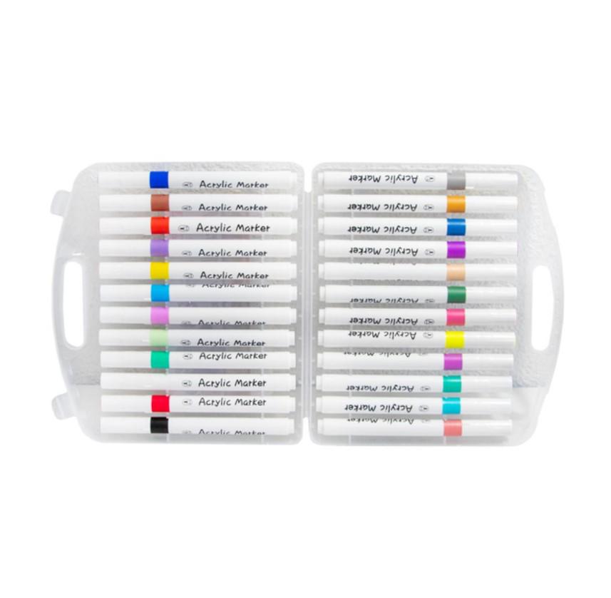 Набор скетч-маркеров акриловых YULIN водостойкие в кейсе 24 шт. (MX-00009306) - фото 3
