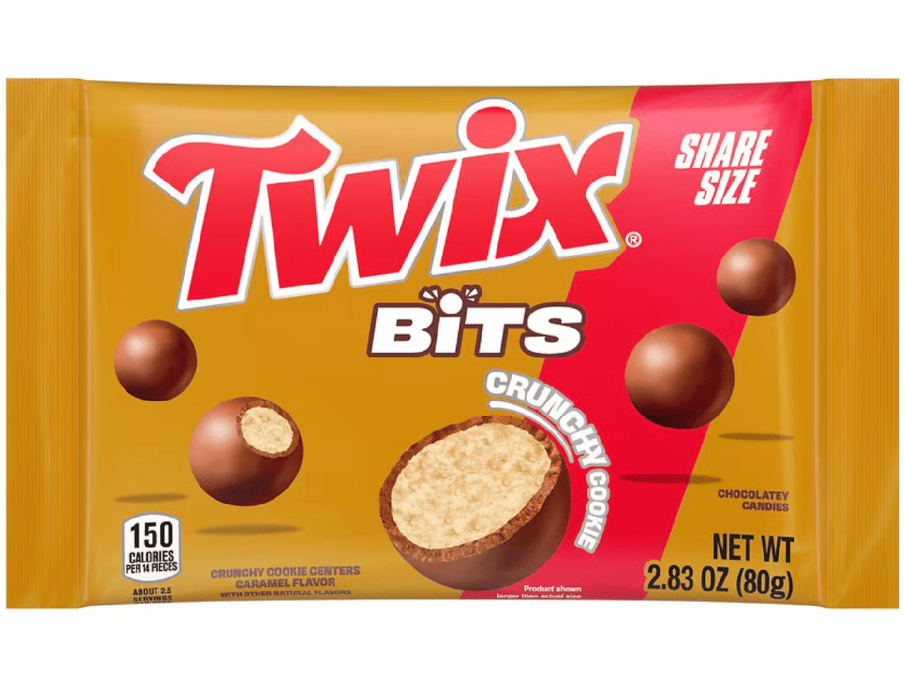 Шоколадні кульки Twix Bits Crunchy Cookie Chocolate Candy 80 г (3050706726)