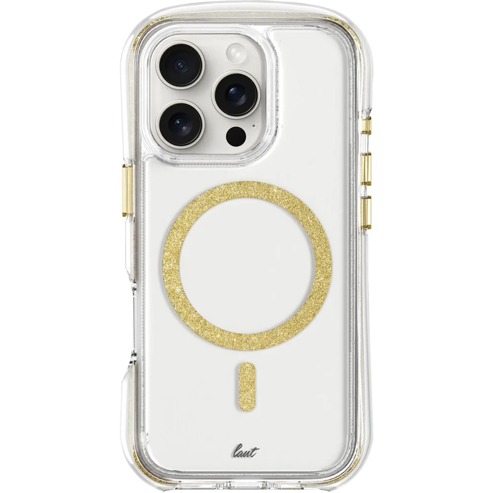 Чехол-накладка Laut AERO SPARKLE for iPhone 16 Pro Max with MagSafe, Crystal Gold (L_IP24D_AS_GD)