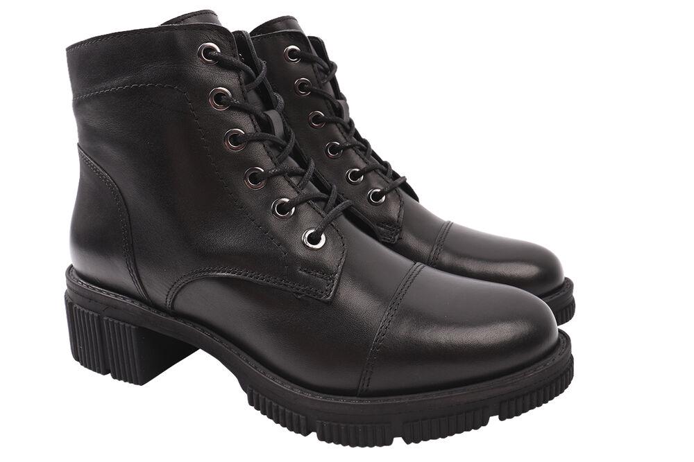 Ботинки Damlax на каблуке из кожи р. 38 Черный (47-20DHC) Ботинки Damlax на каблуке из кожи р. 38 Черный (47-20DHC)