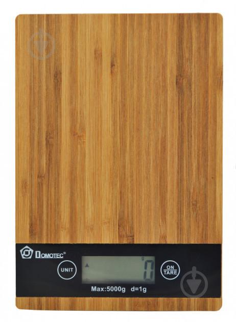 Кухонные электронные деревянные весы Domotec MS-A до 5 кг Коричневый (258683)