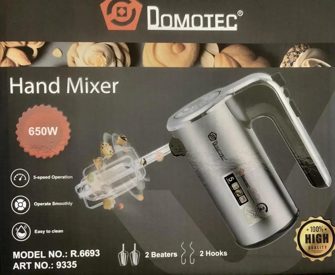 Міксер кухонний ручний 650W Domotec R-6693 5 швидкостей - фото 4