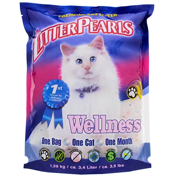 Наполнитель в кошачий туалет Litter Pearls Wellness кварцевый впитывающий 1,59 кг (10704)