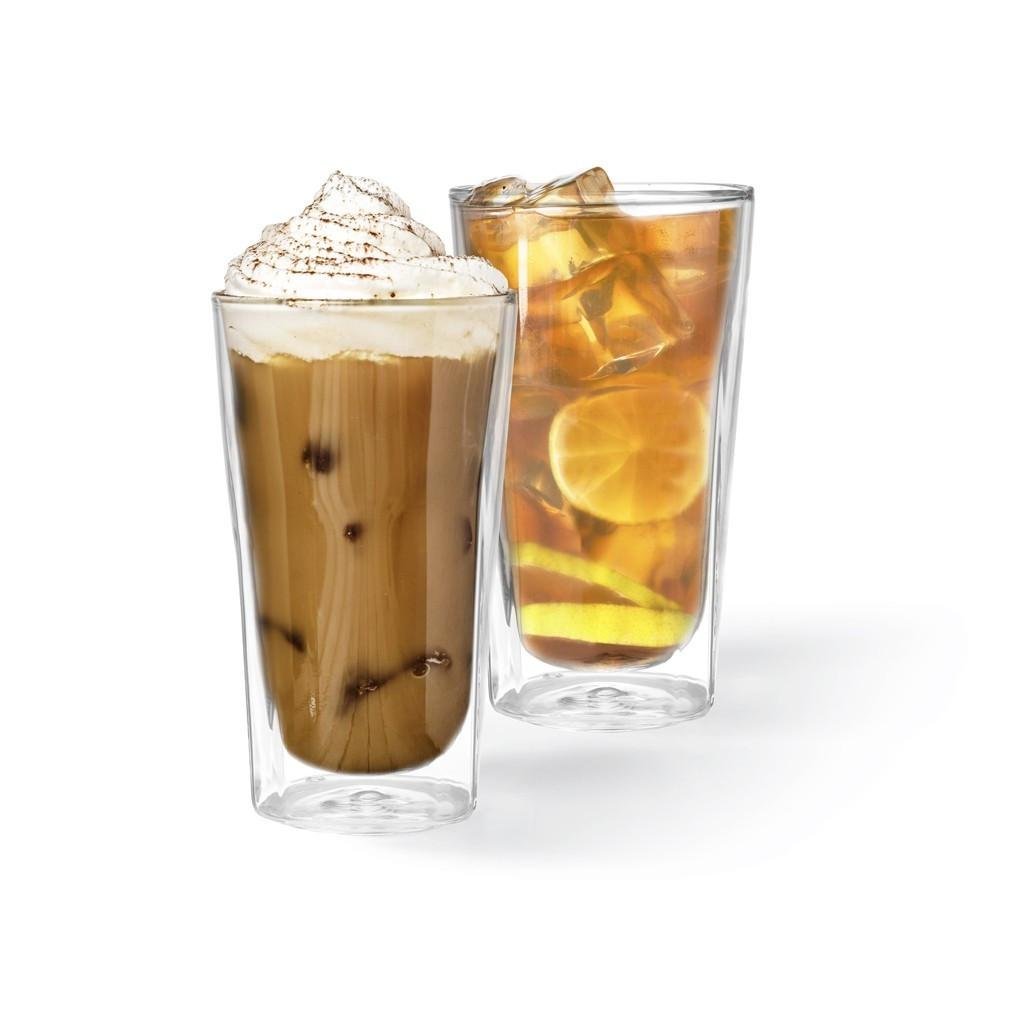 Набір склянок для напоїв Fissman Ristretto 2 шт. 8,2x14 см 300 мл з подвійними стінками зі скла (6445)