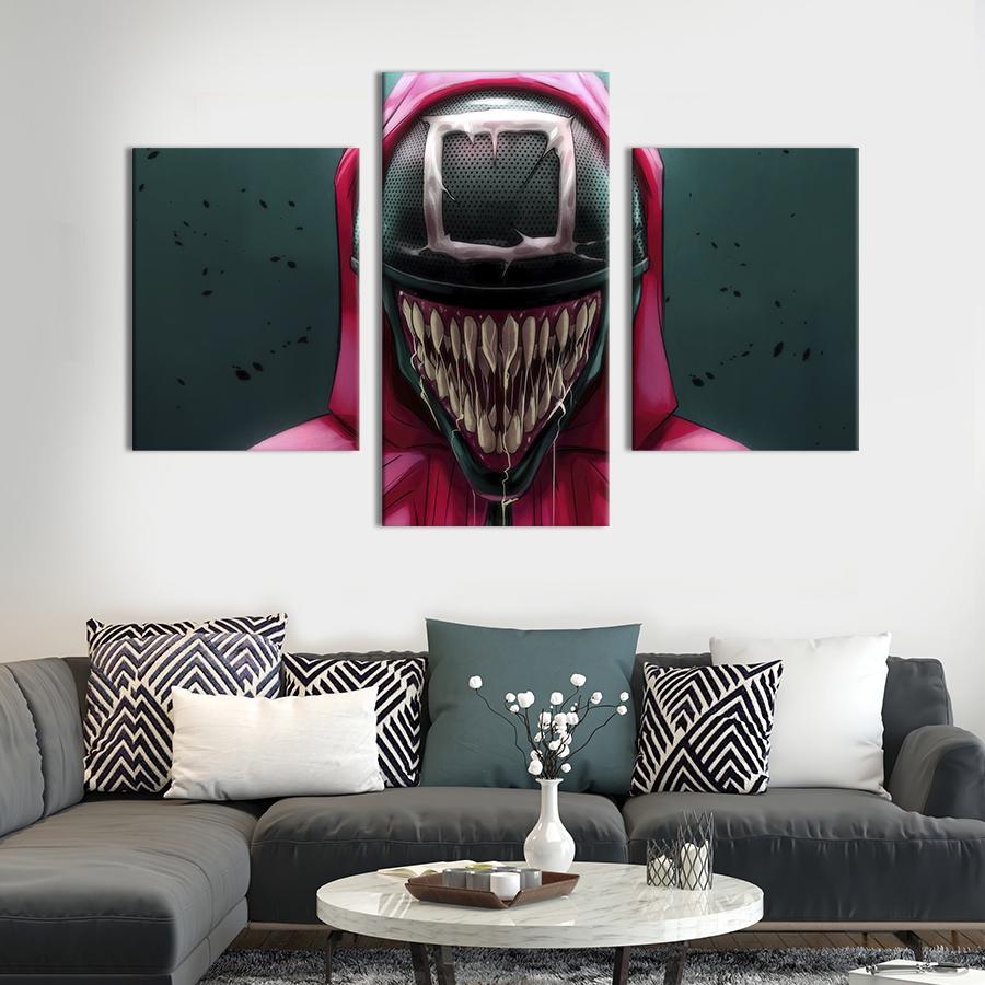 Картина для интерьера Игра в кальмара и симбиоид 96x60 см (746-32)