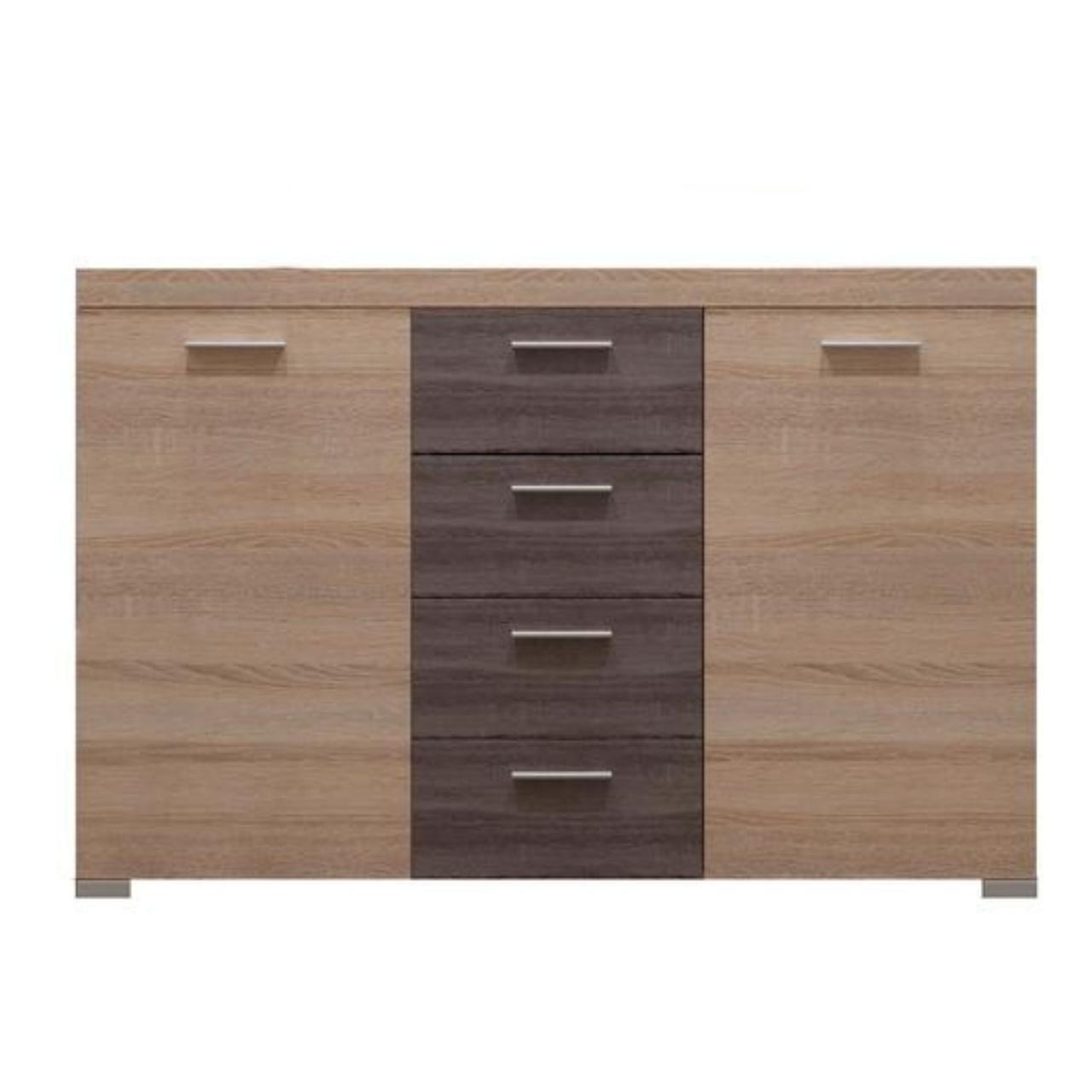 Комод Эверест Британия К-7 1400х380х920 мм Дуб сонома/Трюфель (ЕВ20090)