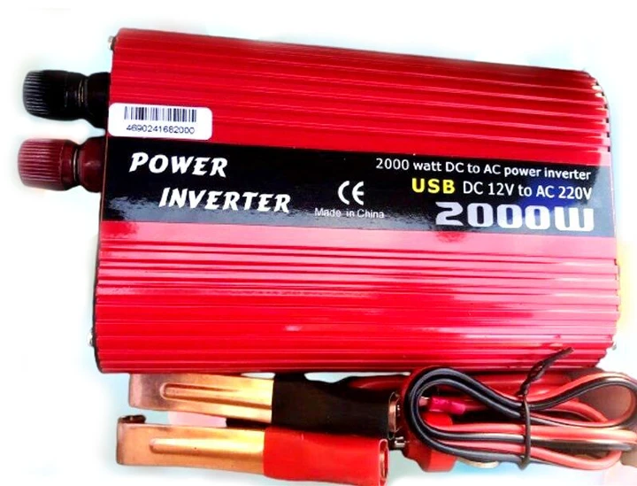 Инвертор автомобильный Power Inverter Wimpex WX-2000W 12 V/220 V/2USB