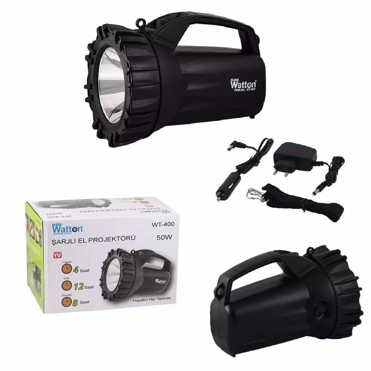 Ліхтар світлодіодний акумуляторний потужний Watton WT-400 працює 12 годин від одного заряду 50 Вт - фото 3