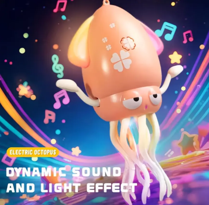 Интерактивная игрушка Осьминог танцующий со звуковыми эффектами Розовый (10380) - фото 8 Интерактивная игрушка Осьминог танцующий со звуковыми эффектами Розовый (10380) - фото 8