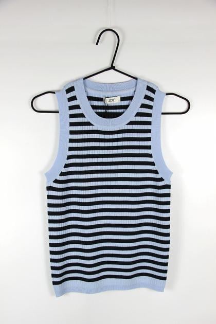 Топ женский ONLY 15287501 полоски M Голубой (5715503416744)