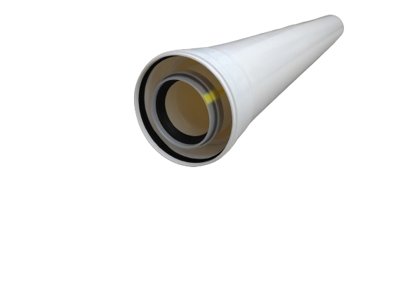 Труба коаксиального дымохода Димком конденсационного котла пластиковая 60/100 мм 0,25 м (PPT602)