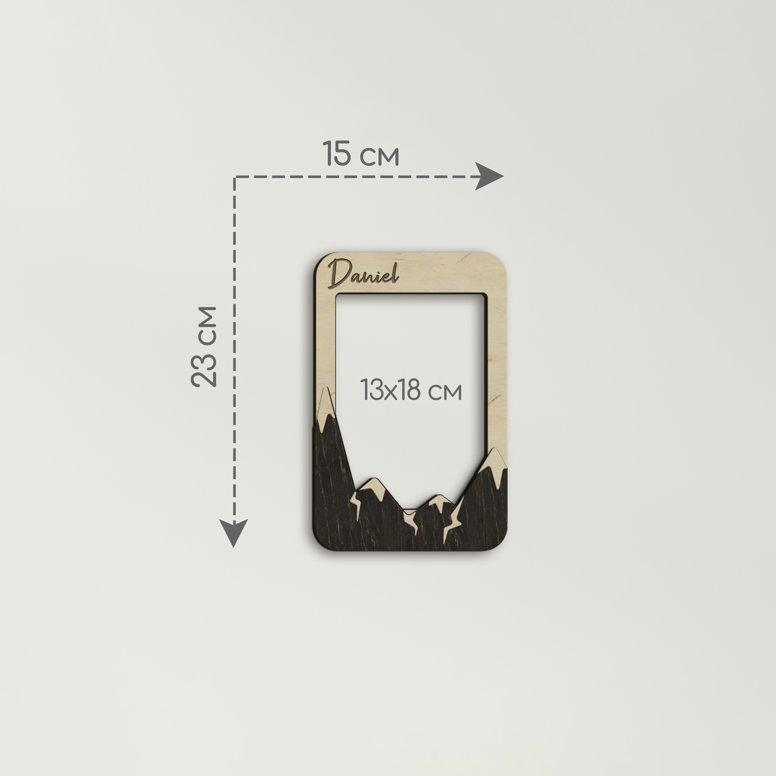 Фоторамка дерев'яна The Frame Depot Гірські вершини під персоналізацію Бежевий (mountain_5x7_vertical-3) - фото 2 Фоторамка дерев'яна The Frame Depot Гірські вершини під персоналізацію Бежевий (mountain_5x7_vertical-3) - фото 2
