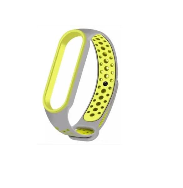 Ремешок спортивный для Mi Band 5/6/7 Серо-зеленый (29782258)