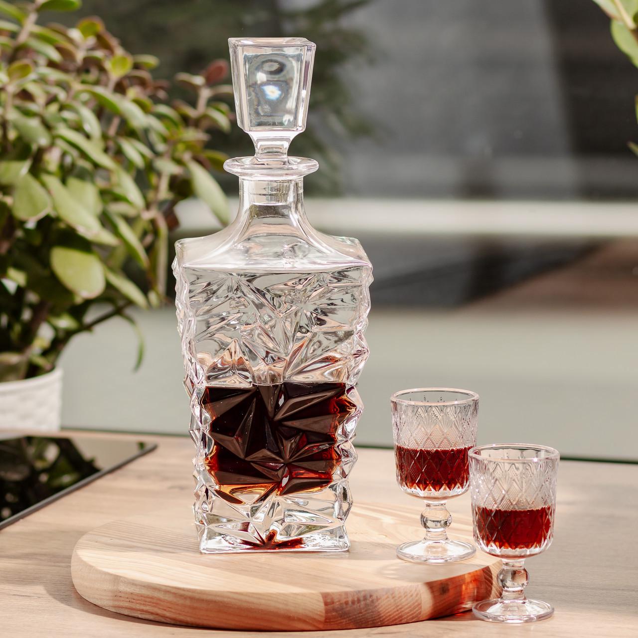 Декантер для виски с пробкой HP-19-33 1 л 11х11х28 см (A-034196) - фото 3 Декантер для виски с пробкой HP-19-33 1 л 11х11х28 см (A-034196) - фото 3