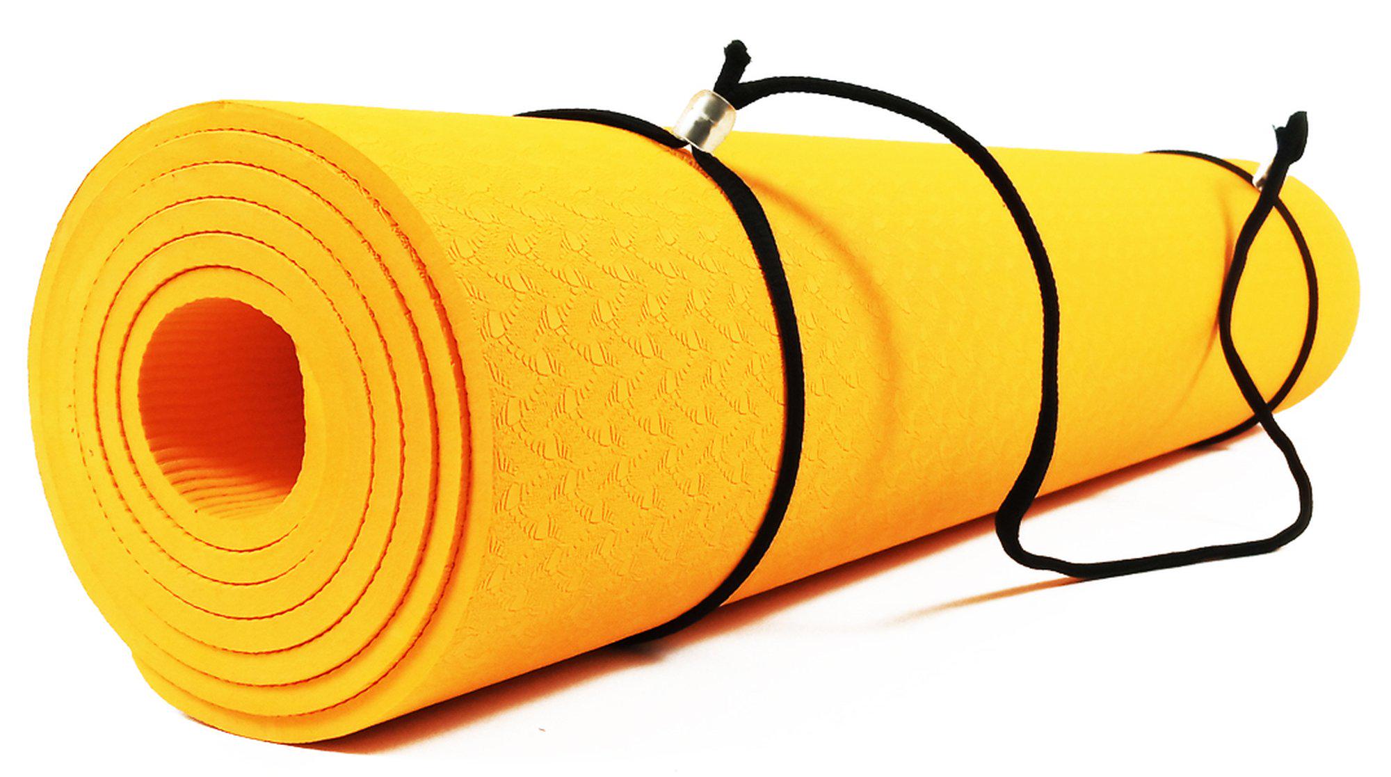 Коврик для йоги TPE EasyFit ECO-Friendly 6 мм однослойный Оранжевый