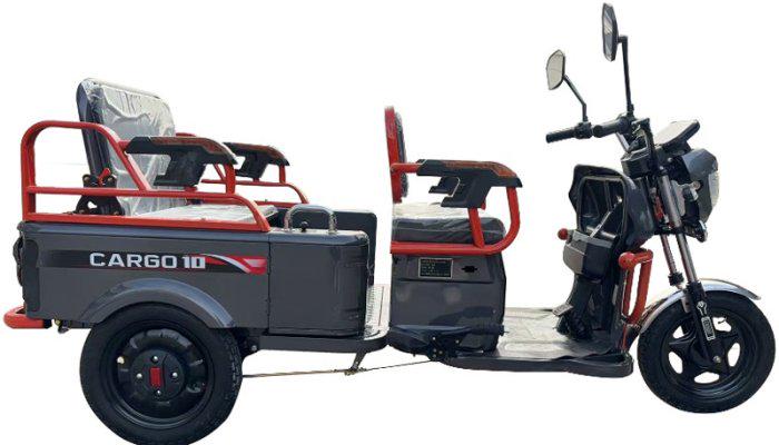 Електроскутер вантажопасажирський Crosser CARGO 10 триколісний 800W 60V 32Ah Сірий