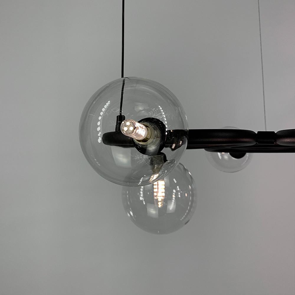 Люстра Gorizia на 7 прозорих плафонів Чорний (sg 44/7 bk/cl) - фото 3 Люстра Gorizia на 7 прозорих плафонів Чорний (sg 44/7 bk/cl) - фото 3