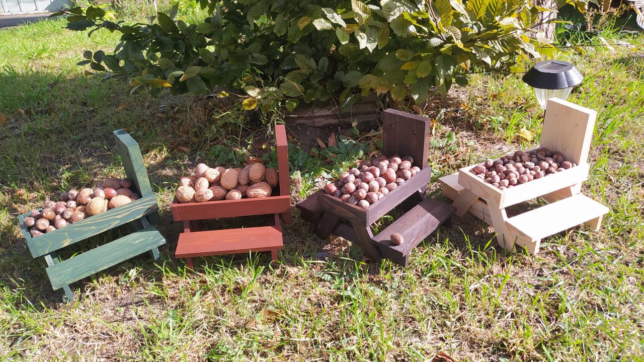 Кормушка для белок Подобед из древесины без краски 27х22х24 см - фото 4