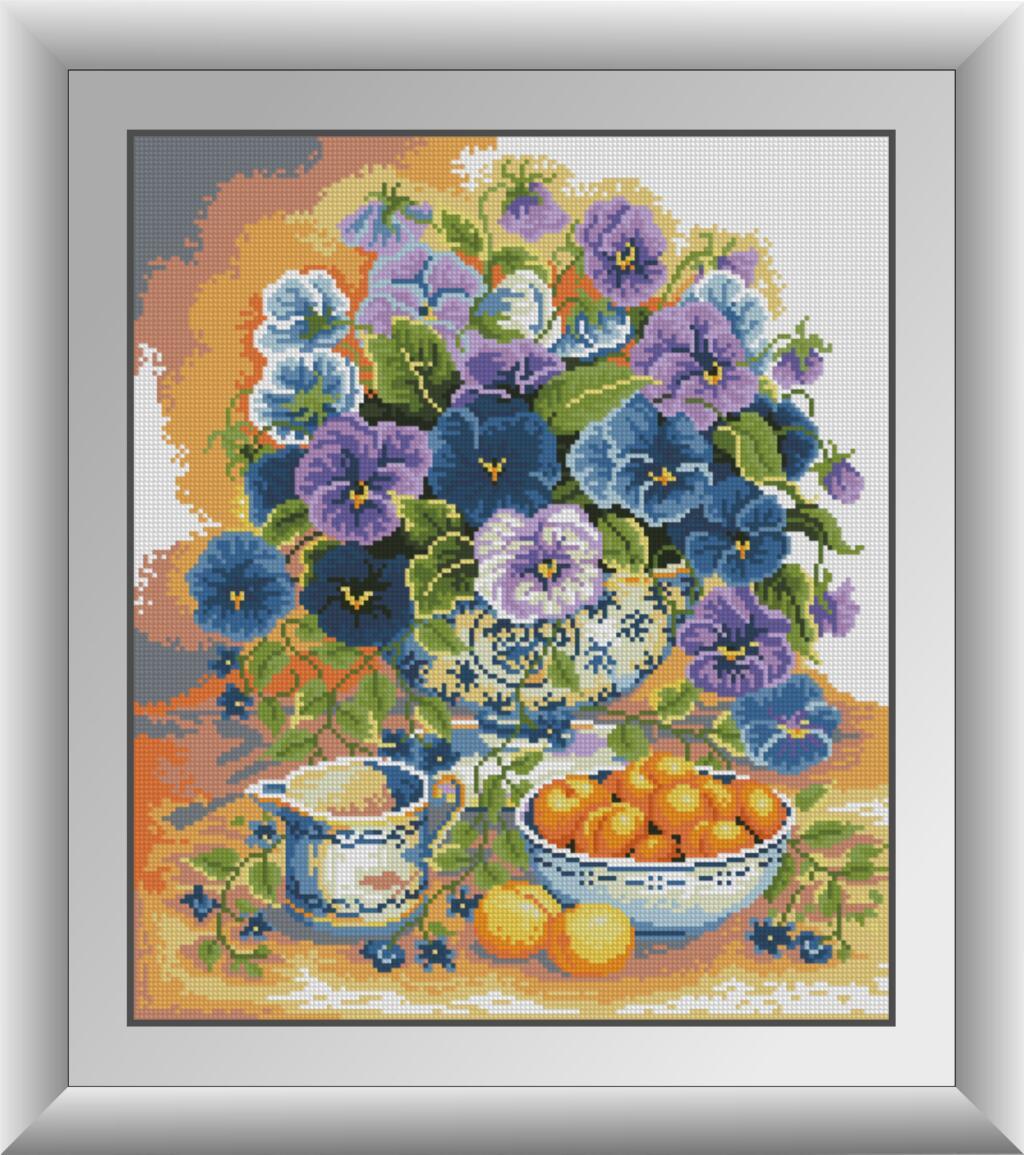 Алмазная мозаика Dream Art Фиалки 41x48 см (DA.30518)