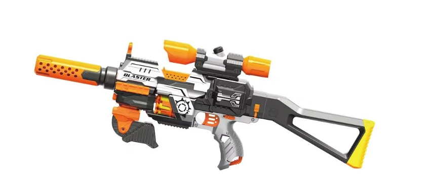 Бластер игровой с мягкими шарами 6 аксессуаров 30 патронов