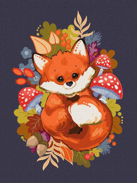 Картина по номерам Маленькая лисичка