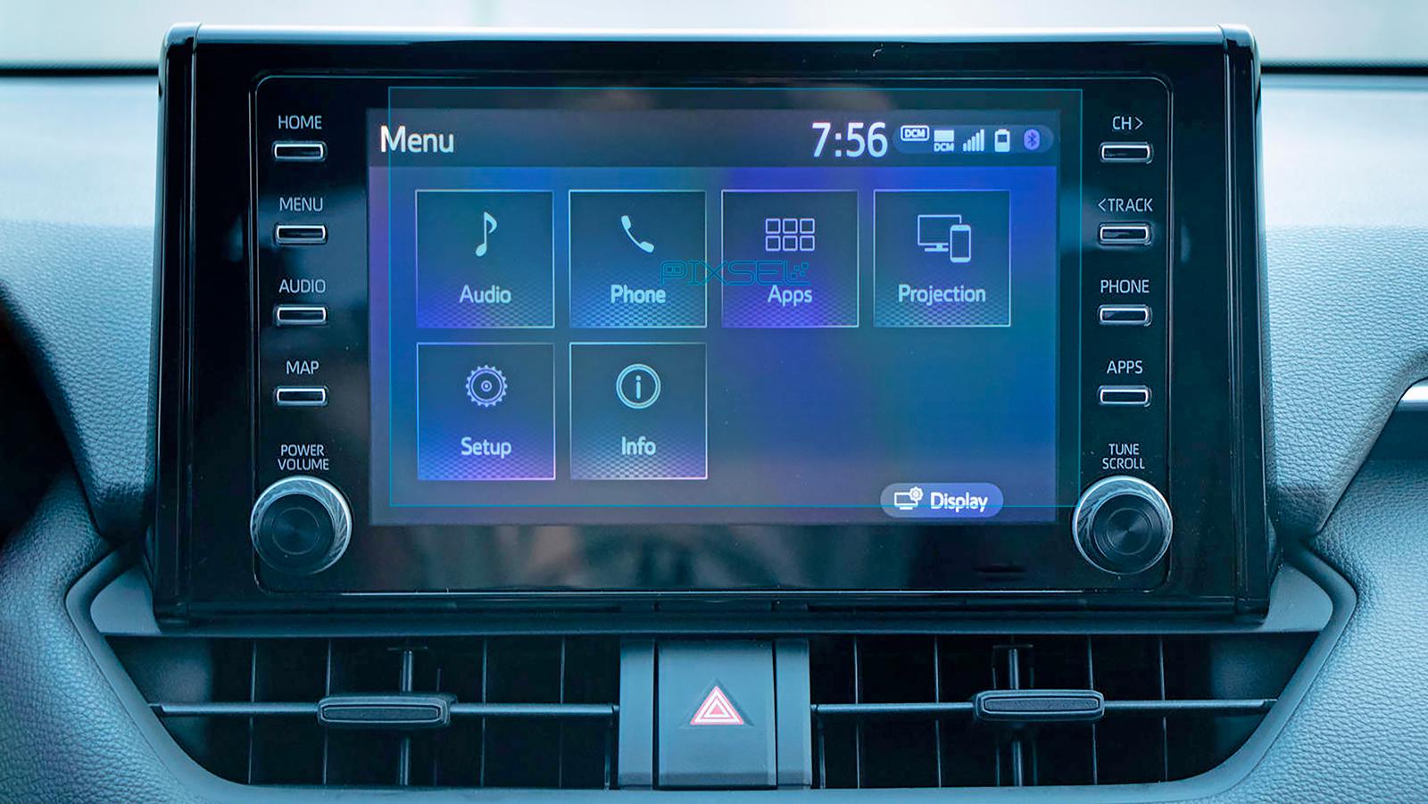 Захисне скло Pixsel гібридне матове на монітор Toyota RAV4 8“ 2023