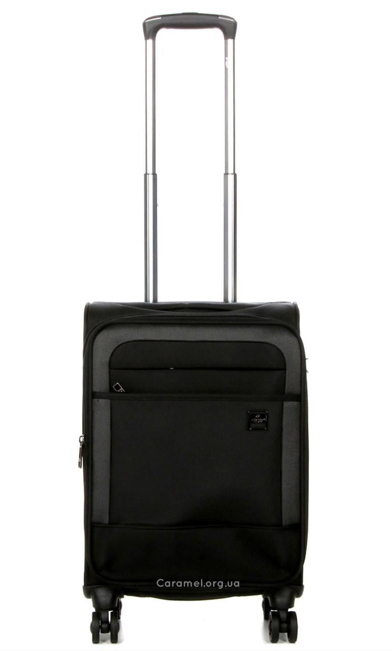 Чемодан ручная кладь Airtex ткань S 55х35х20 + 5 см 38 л 2,7 кг Черный (832)