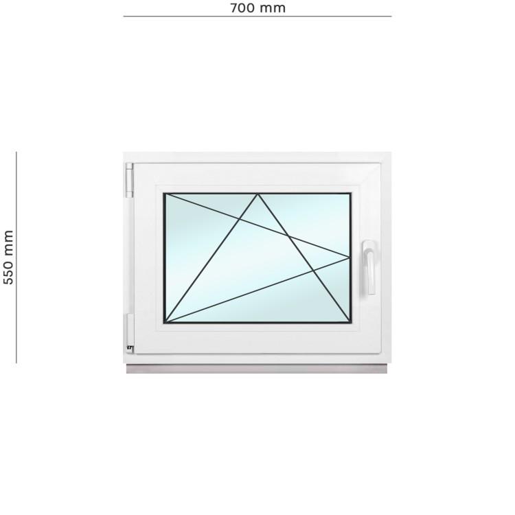 Окно металлопластиковое Framex поворотно-откидное с левым открытием 700х550 мм Белый - фото 2