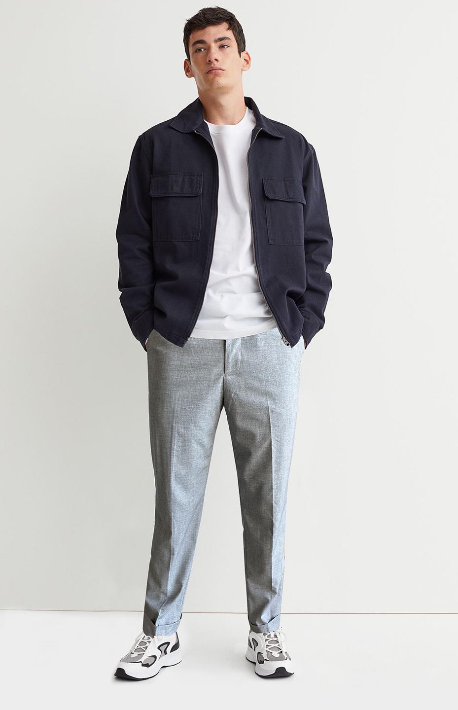 Брюки H&M р. 48 Серый (851930b39)