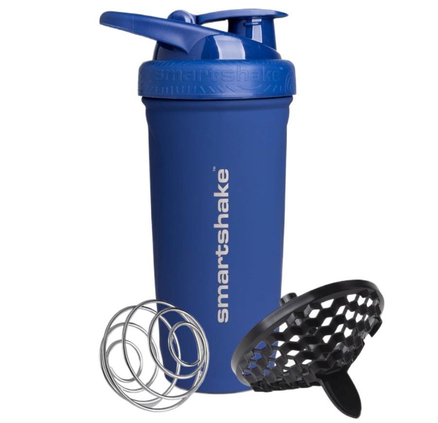 Шейкер спортивный SmartShake металлический Reforce Stainless Steel 30 oz/900 мл Navy Blue (A-012869)