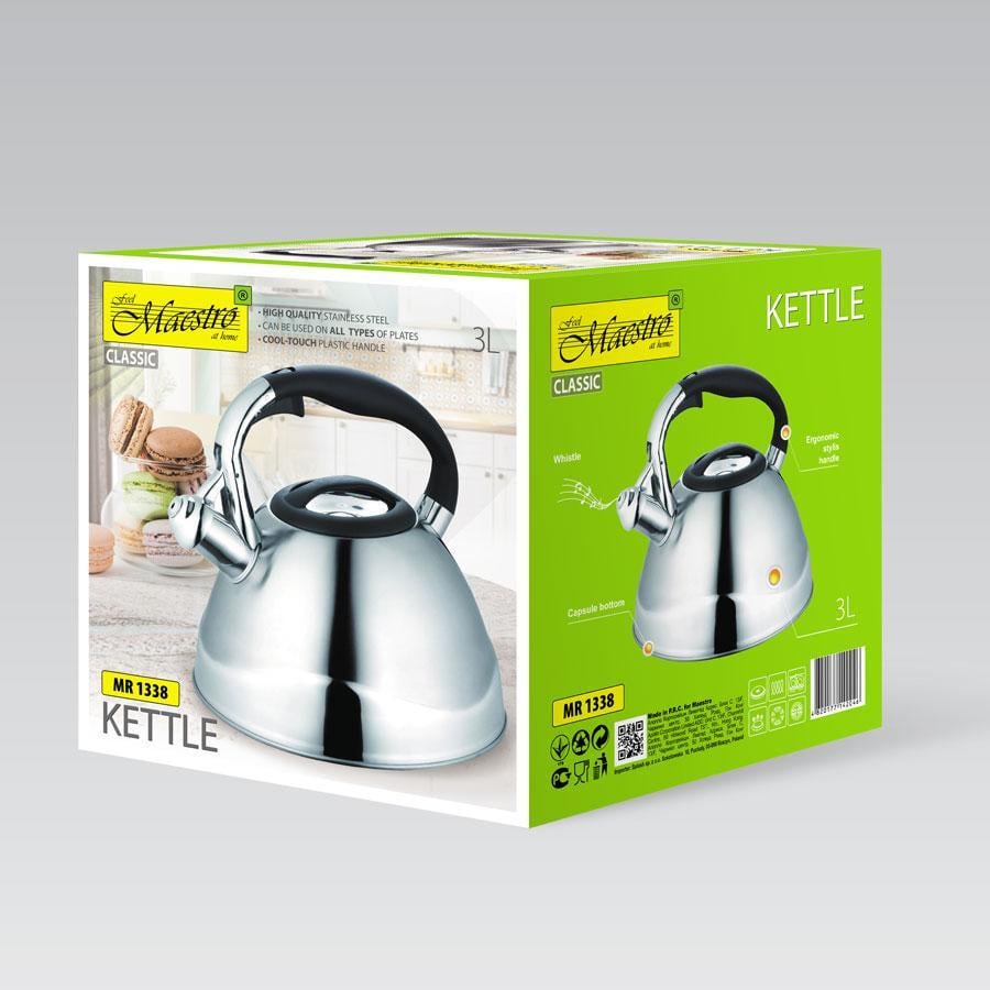 Чайник для плиты Maestro со свистком 3 л (MR-1338) - фото 4 Чайник для плиты Maestro со свистком 3 л (MR-1338) - фото 4