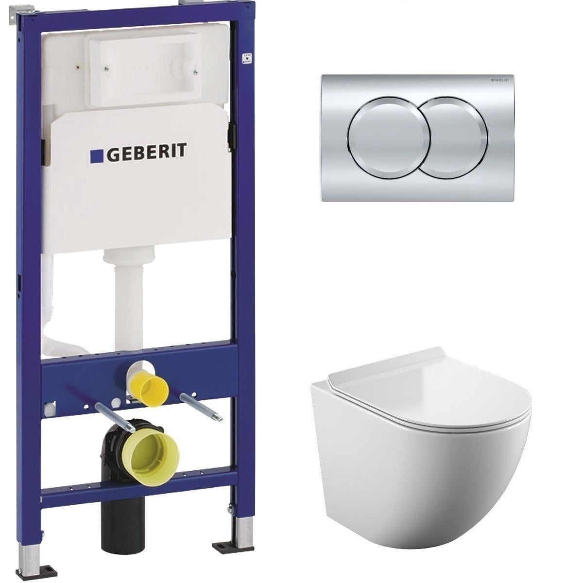 Комплект установки GEBERIT с безободковым унитазом ROUND и сиденьем Slim Duroplast/Soft-close (362241201)