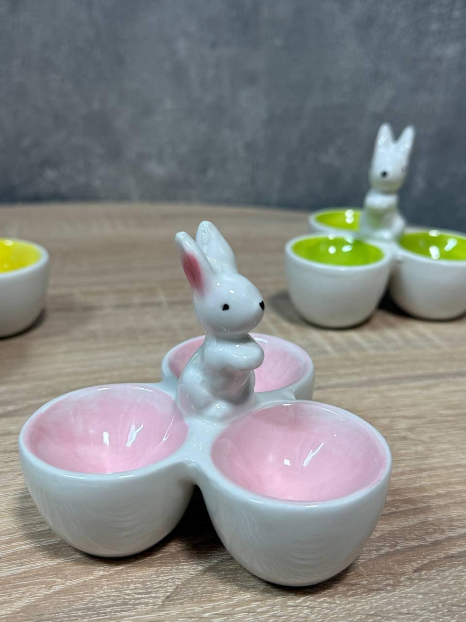 Підставка великодня для яєць Stenson Easter керамічне 9,5х7,5 см (R40686)