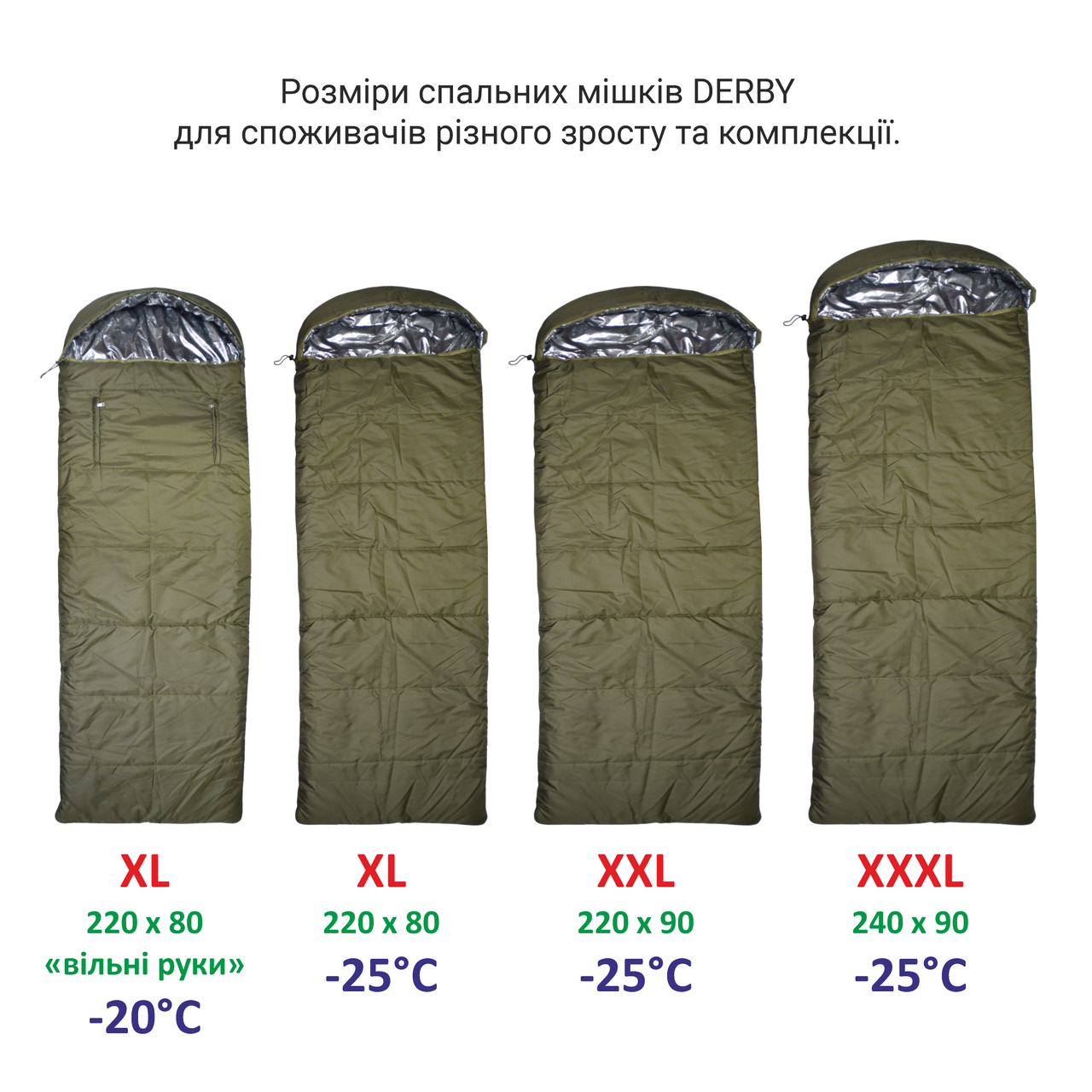 Спальный мешок зимний Свободные руки с капюшоном -20C левый XL 220х80 см (2768812393) - фото 10