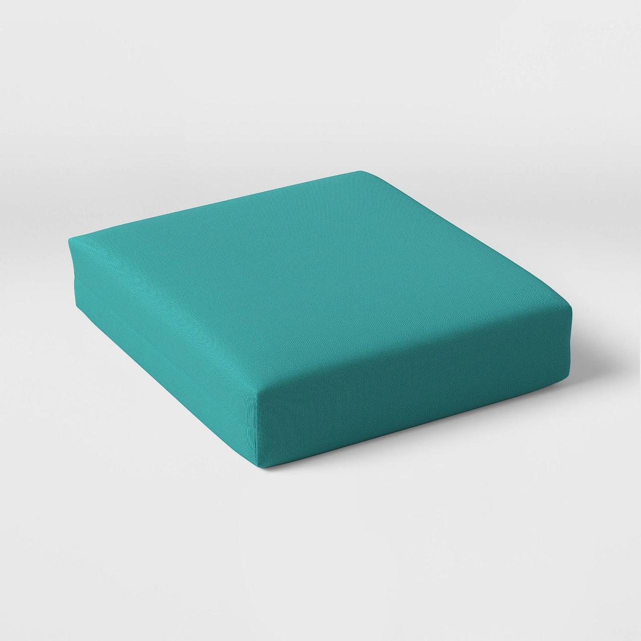 Подушка на стул/кресло BIG YETI 45x10x45 см квадратная ткань дралон Бирюзовый (1529448699)