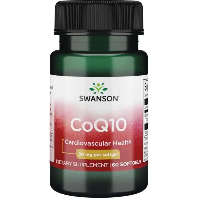 Натуральная добавка Swanson CoQ10 30 мг 60 гелевых капс. (7238)