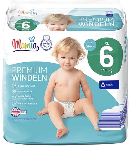 Подгузники Mamia Premium windeln 6 14+ кг 32 шт.