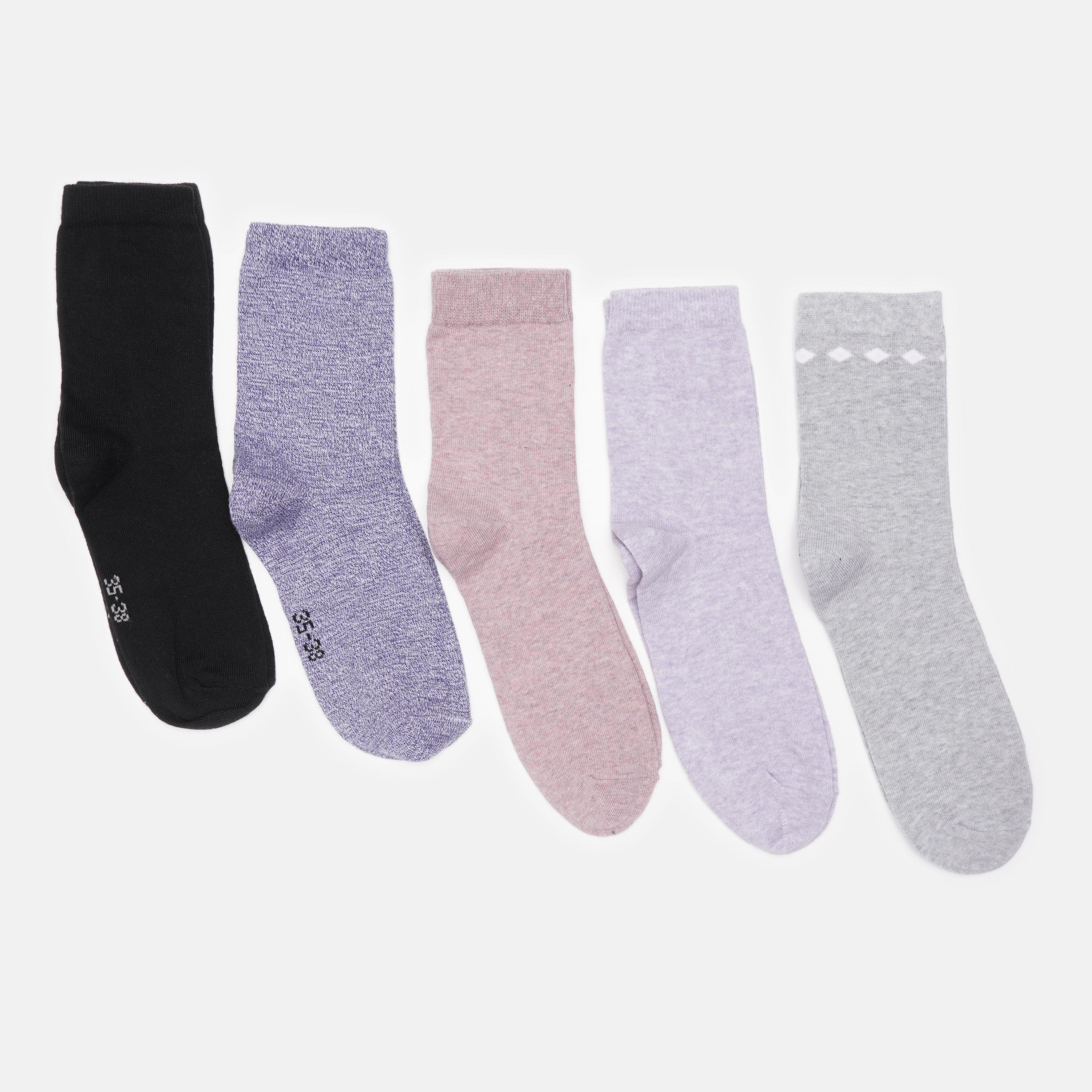 Шкарпетки C&A р. 35-38 5 пар Чорний/Світло-сірий (30099635956)