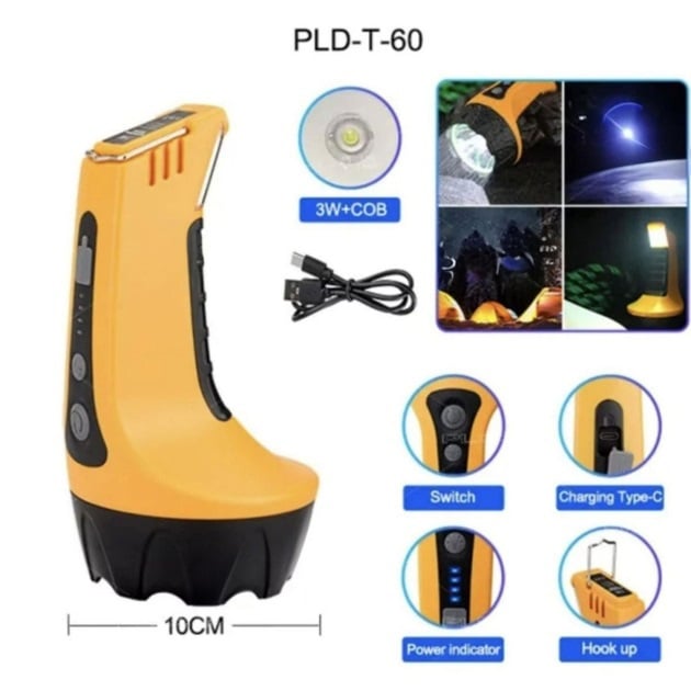 Фонарик светодиодный UKC T60-3W-COB портативный USB подвесной крюк (23678357) - фото 8 Фонарик светодиодный UKC T60-3W-COB портативный USB подвесной крюк (23678357) - фото 8