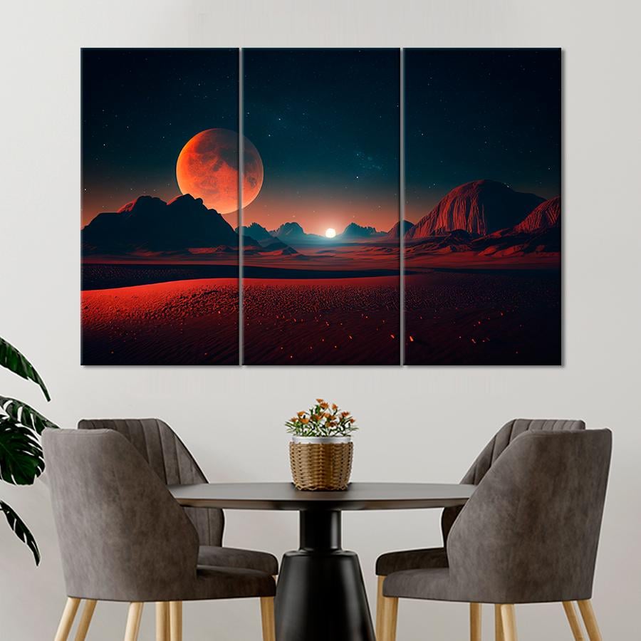 Картина космос Пустынная красная планета 156x100 см (A1293-3) Картина космос Пустынная красная планета 156x100 см (A1293-3)