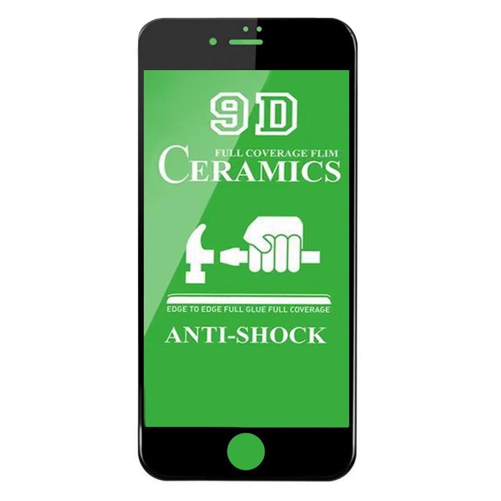 Защитное стекло Glass Ceramic для iPhone 6/6S Black (4475)