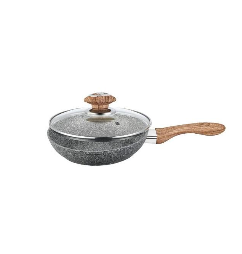Сковорода с крышкой Benson BN-541 с антипригарным гранитным покрытием 22 см (BSKK-004)