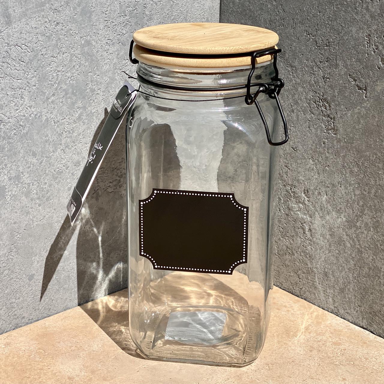 Ємність для сипучих продуктів з бамбуковою кришкою SNT 1800 мл (7088-3)