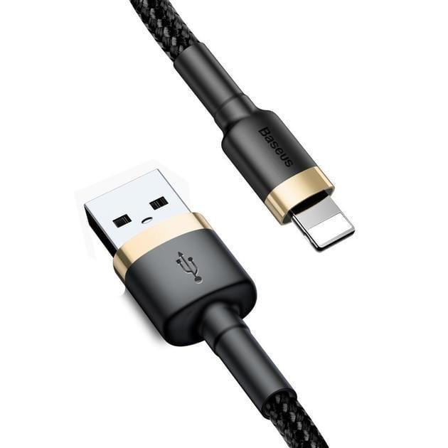 Кабель BASEUS Cafule Cable USB For iP 2A 3 м Gold/Black (CALKLF-RV1)